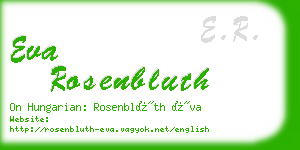 eva rosenbluth business card